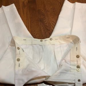 White Linen Perry Ellis Portfolio Pants